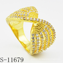 2015 Heiß-Verkauf 925 silbernes Art- und Weisegold überzog Ring-Schmucksachen (S-11679)